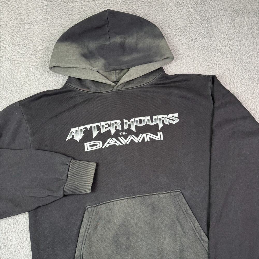 The Weeknd 2025 After Hours Til Dawn Tour Hoodie M Black Faded Concert Merch - Picture 4 of 8